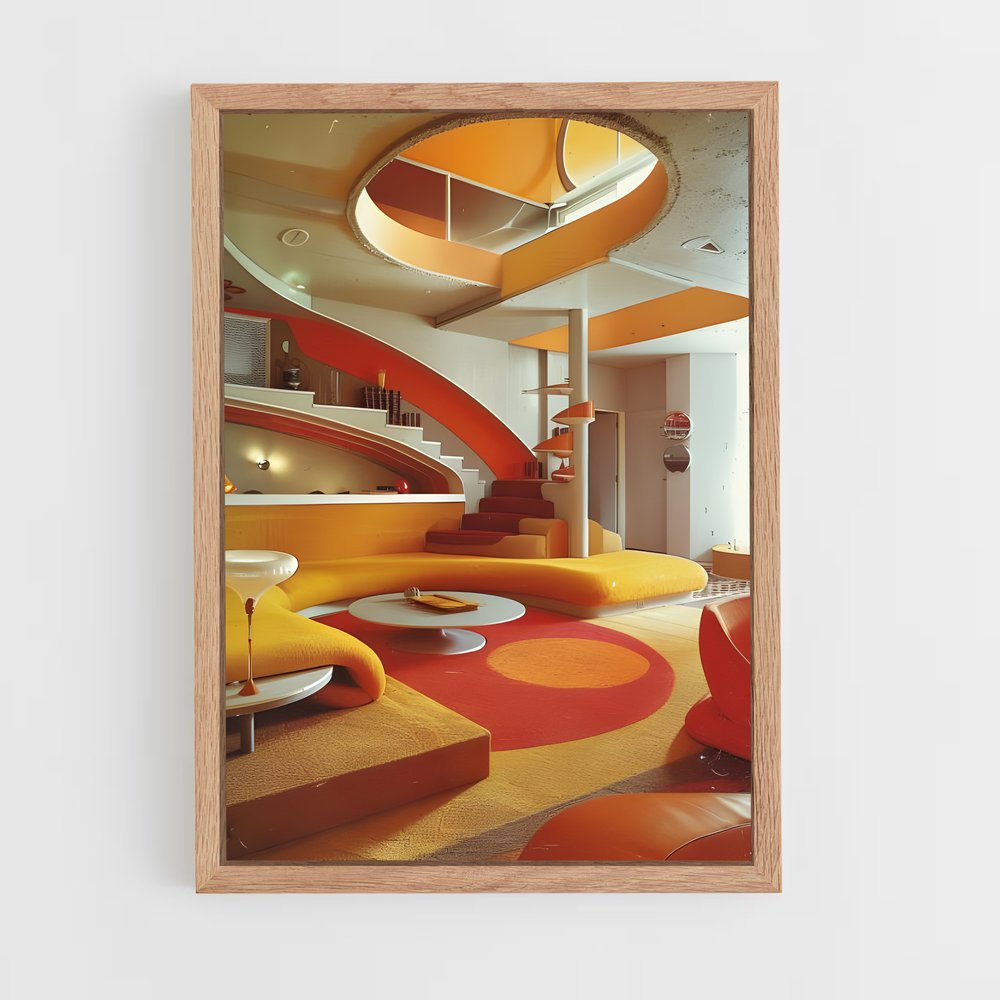 Poster Space Lounge – affiche Espace rétro (vue 4)